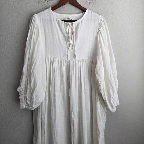 Daughters of India Kyra Midi Dress in White Gauze size XL NWT - Picture 7 of 12